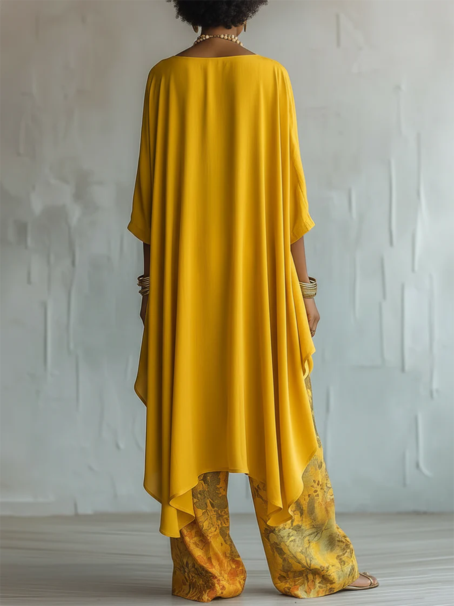 Women's Tunic & Wide Leg Trousers Set | Flowing Relaxed Fit 5