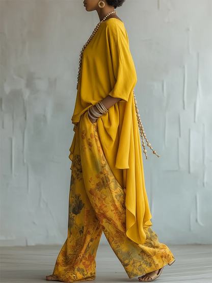 Women's Tunic & Wide Leg Trousers Set | Flowing Relaxed Fit 4