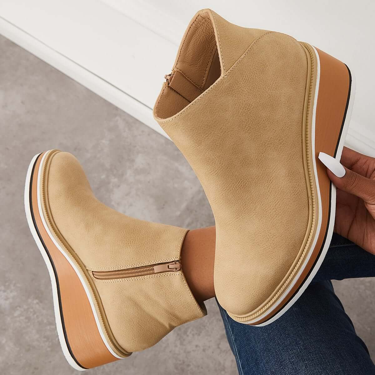 Women's Platform Ankle Boots | Zip Detail & All-Day Comfort 18