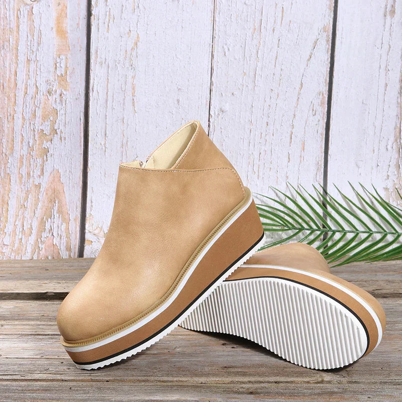 Women's Platform Ankle Boots | Zip Detail & All-Day Comfort 19