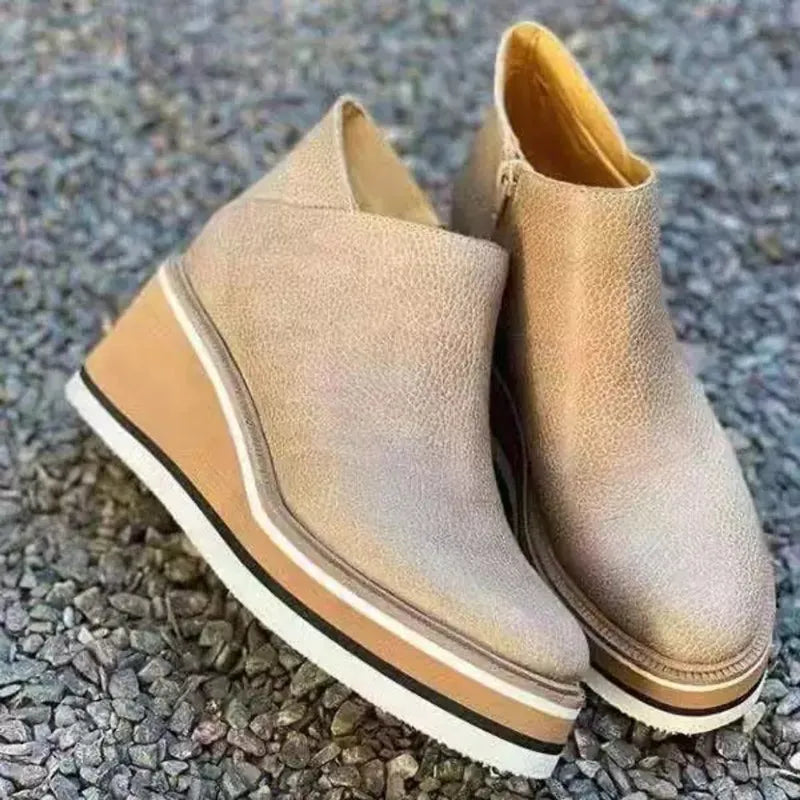 Women's Platform Ankle Boots | Zip Detail & All-Day Comfort 20