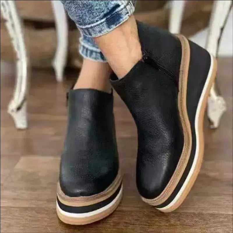 Women's Platform Ankle Boots | Zip Detail & All-Day Comfort 28