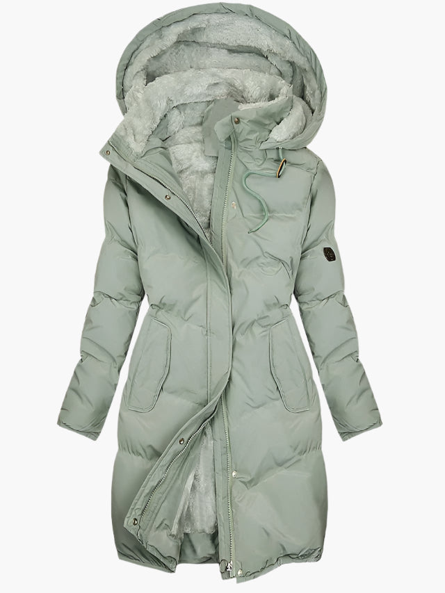 Women's Quilted Hooded Coat | Warm & Windproof 1