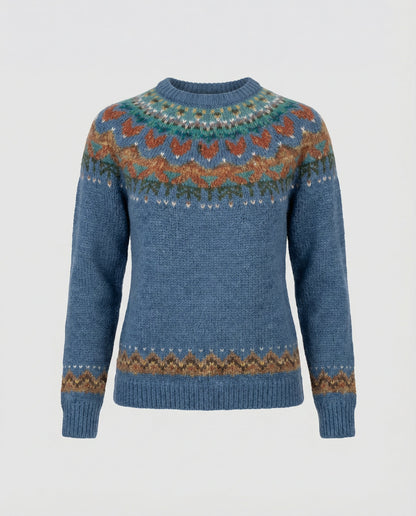 Women's Icelandic Knit Jumper | Vintage Style Warmth