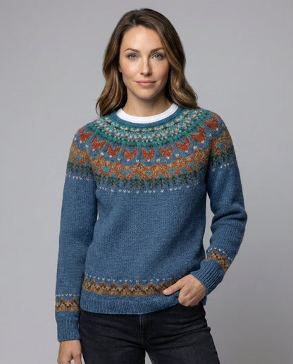 Women's Icelandic Knit Jumper | Vintage Style Warmth