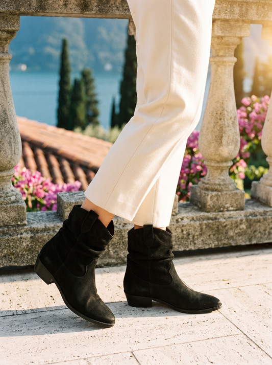 Women's Western Ankle Boots | Slouch Fit & Pull-On