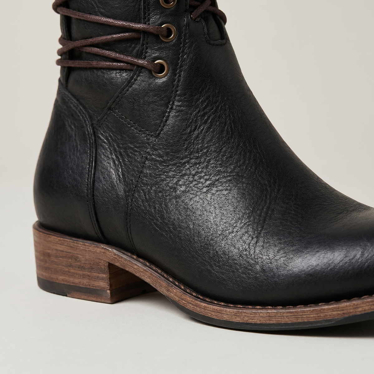 Women's Lace-Up Boots | Studded Mid-Calf Design 6