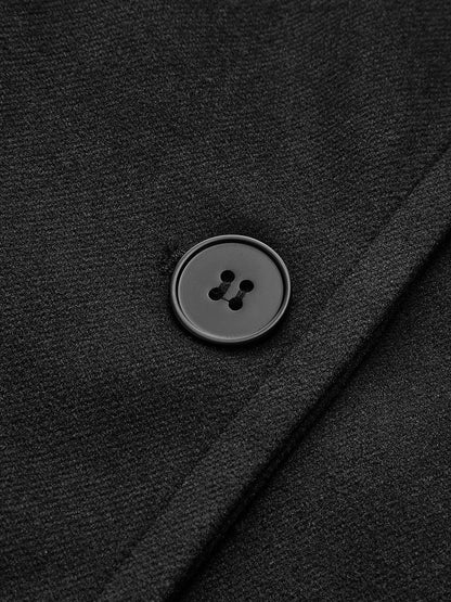 Women's Button Front Coat | Lapel Collar & Side Pockets 8